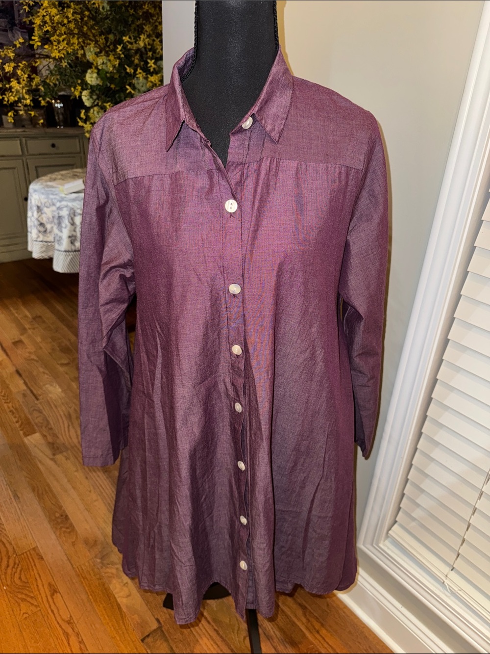 Tulip - Women’s High-Low Shirt Dress in Plum - NWOT -Size - XS